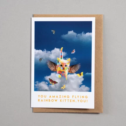 You’re Great Card- Rainbow Kitten