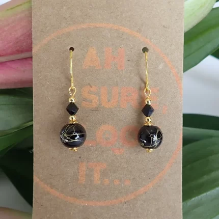 Black Gold Earrings - Ah Sure Look It