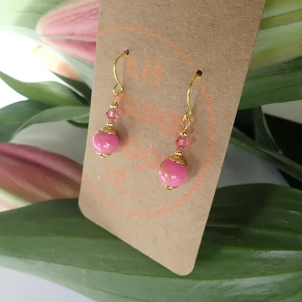 Pink Gold Earrings - Ah Sure Look It