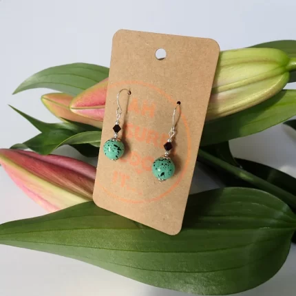 Turquoise Splatter Earrings - Ah Sure Look It